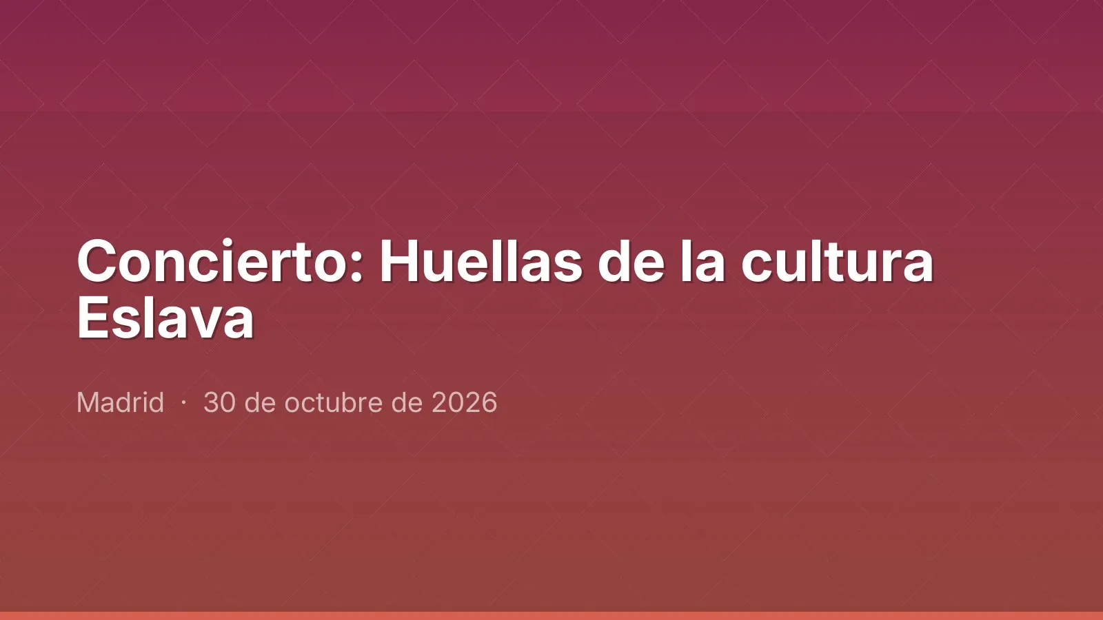 Concert : Empreintes de la culture slave