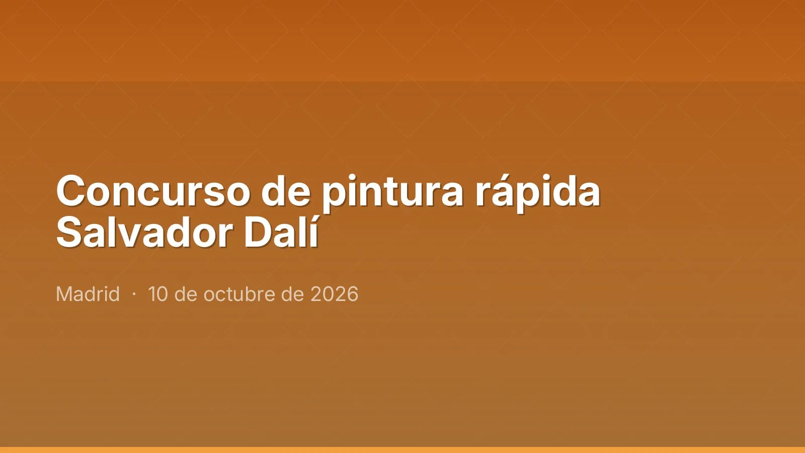 Concurso de pintura rápida Salvador Dalí