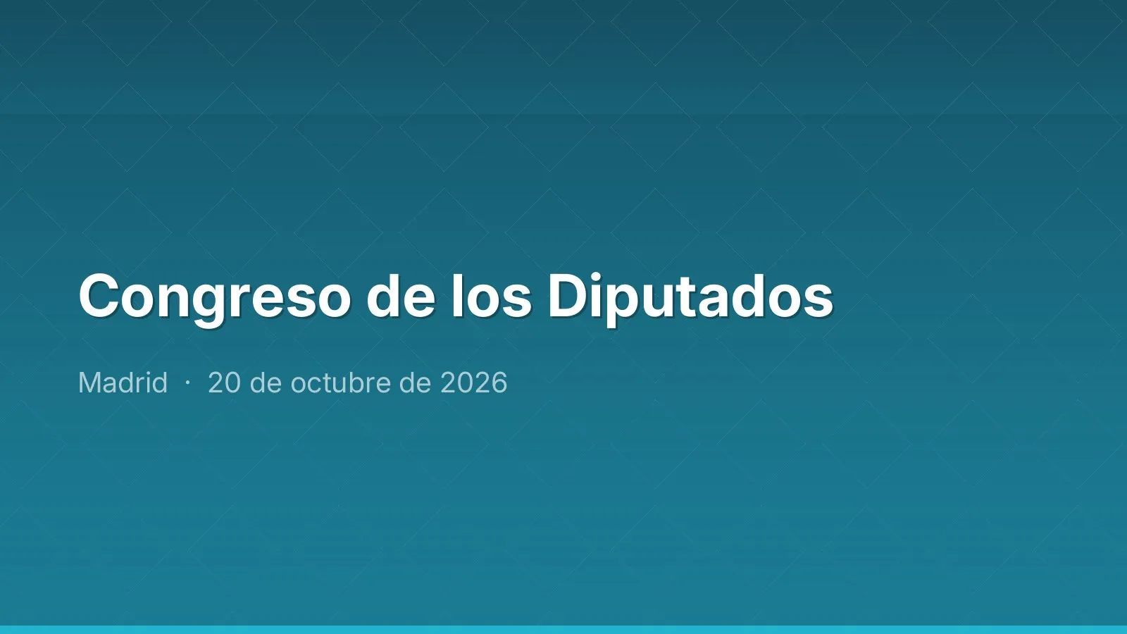 Congreso de los Diputados