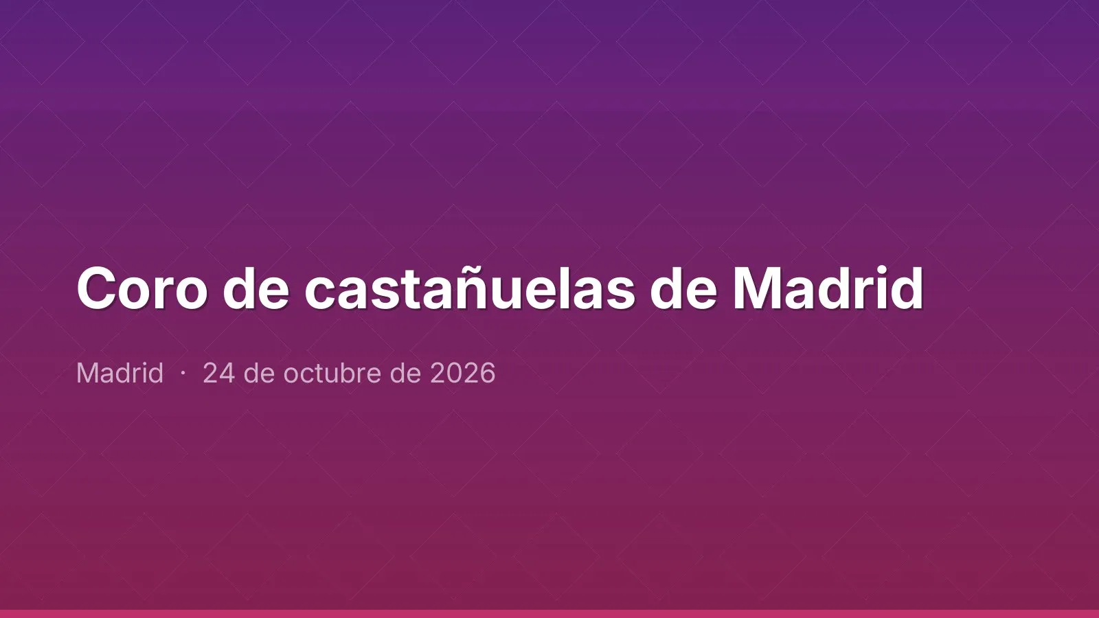 Madrid castanets choir
