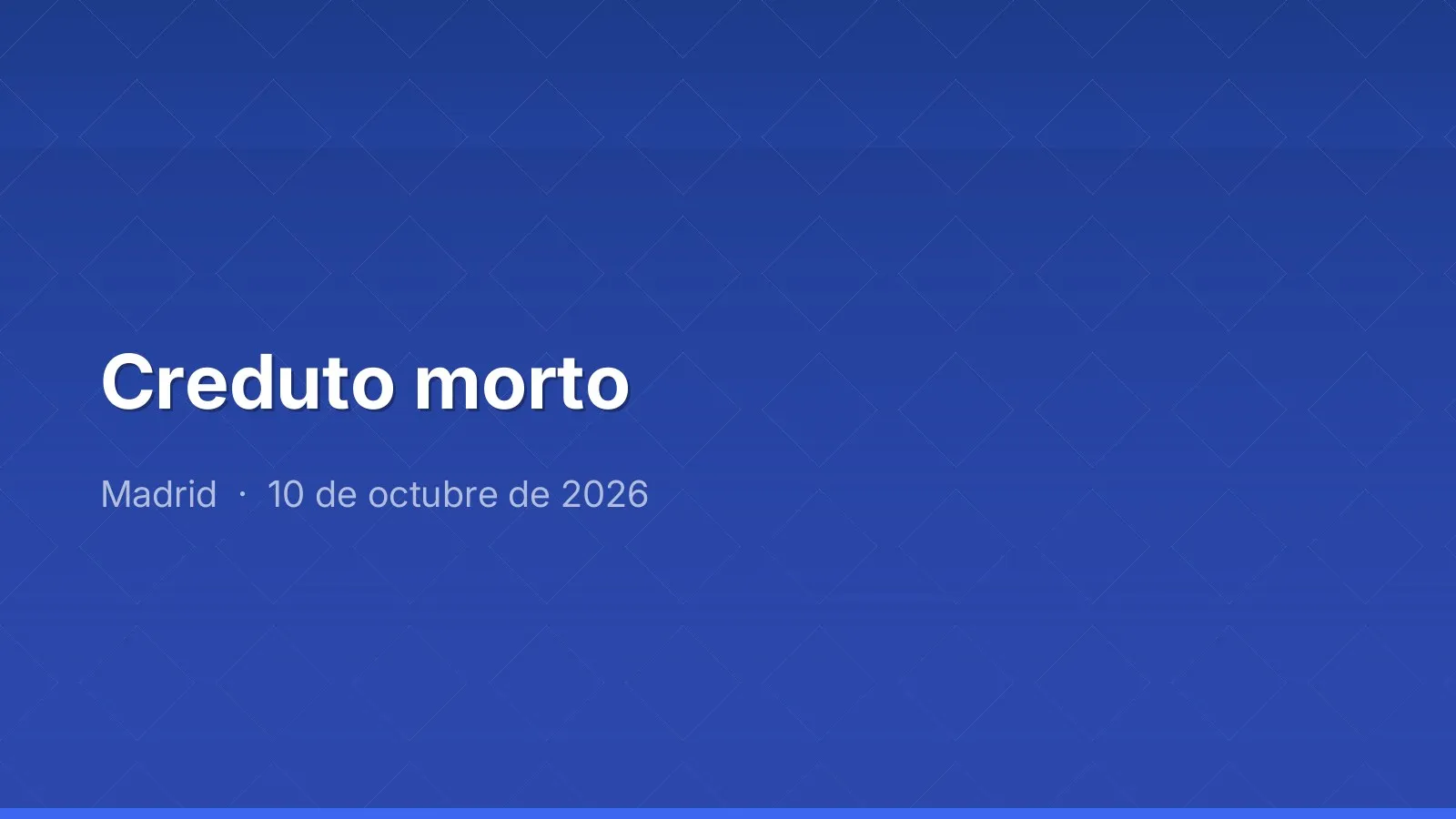Creduto morto
