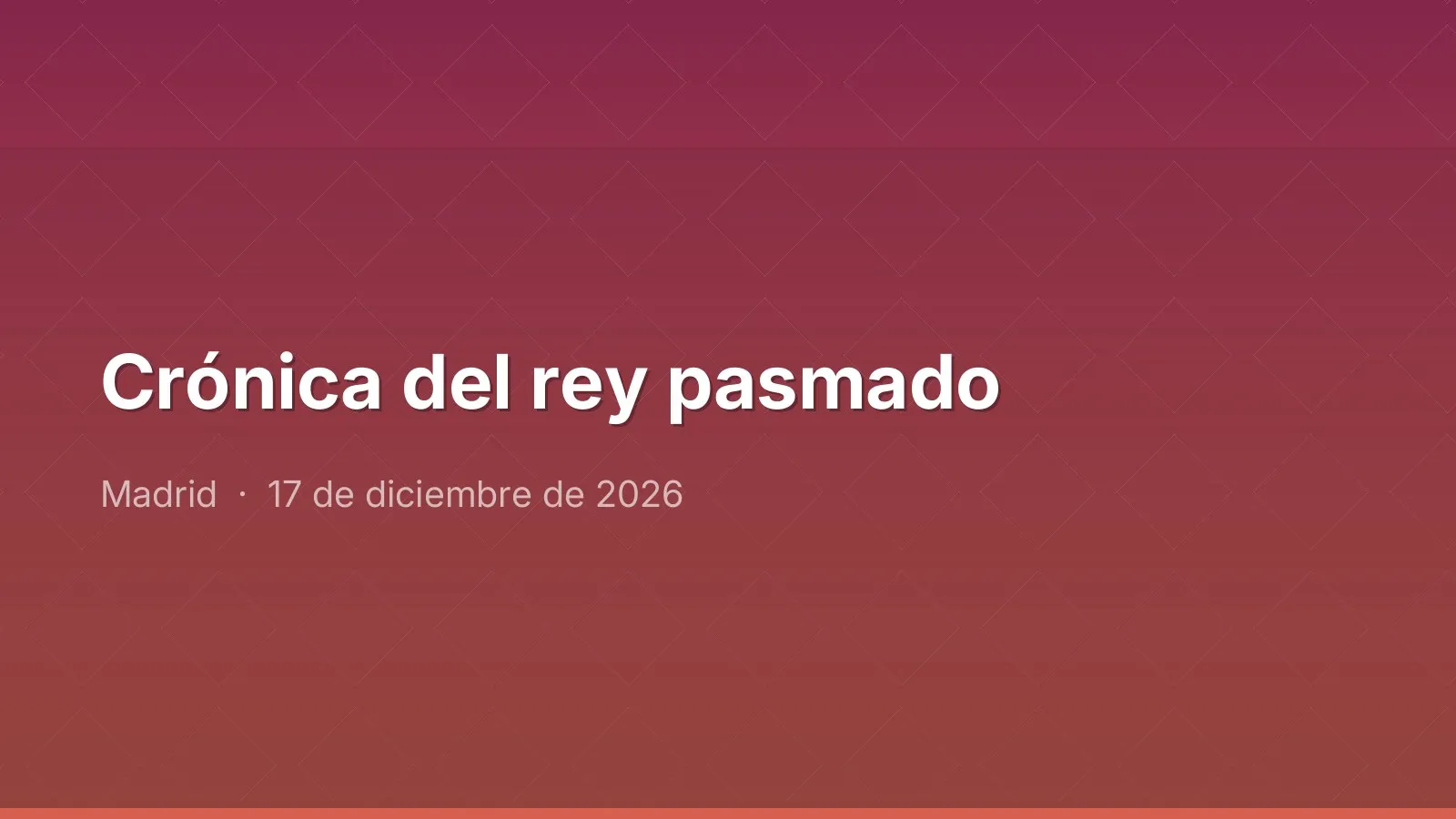 Crónica del rey pasmado