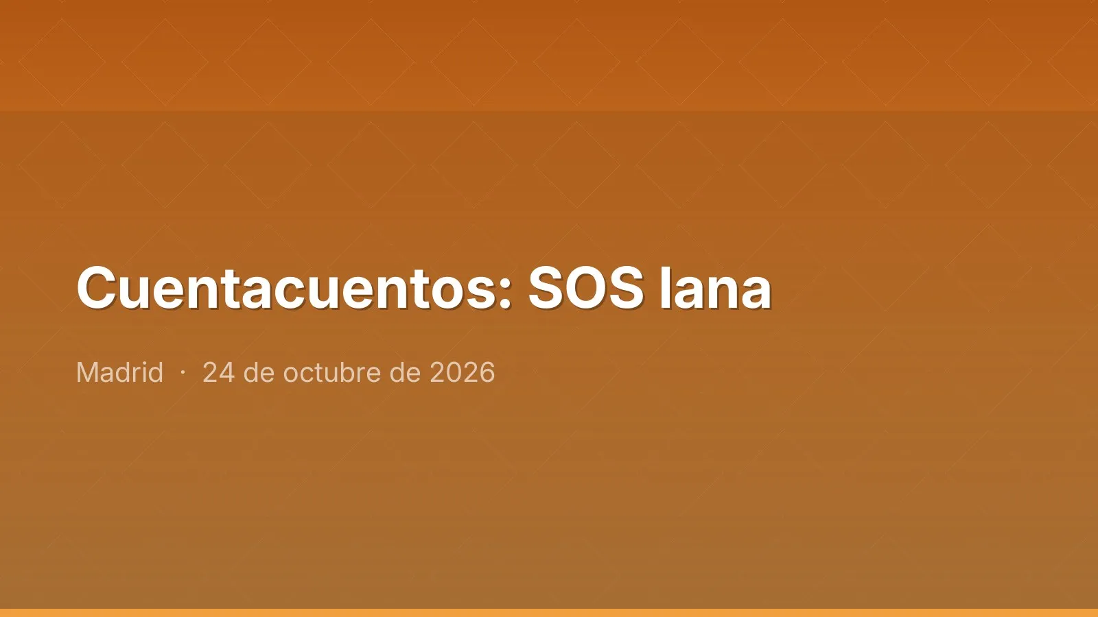 حكايات: SOS lana
