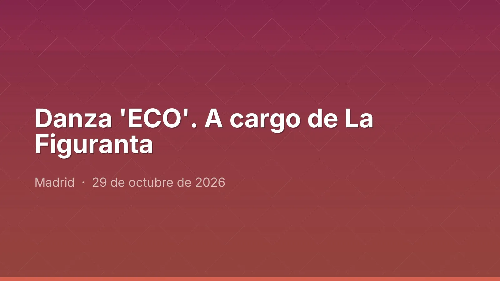Danse 'ECO'. Par La Figuranta