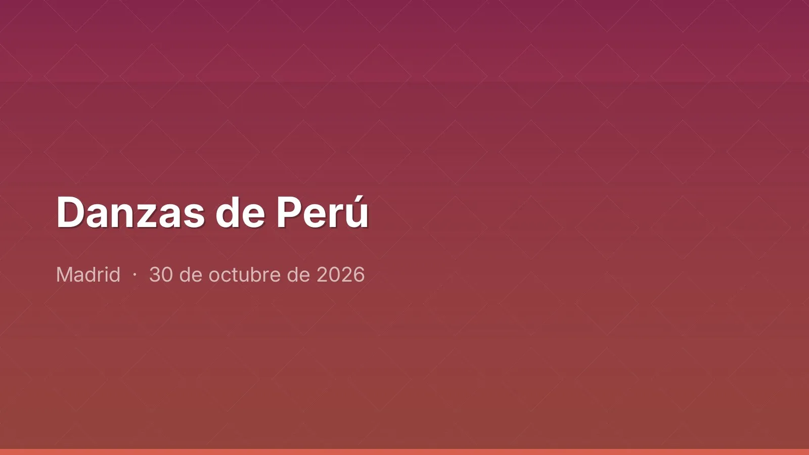 Danses du Pérou