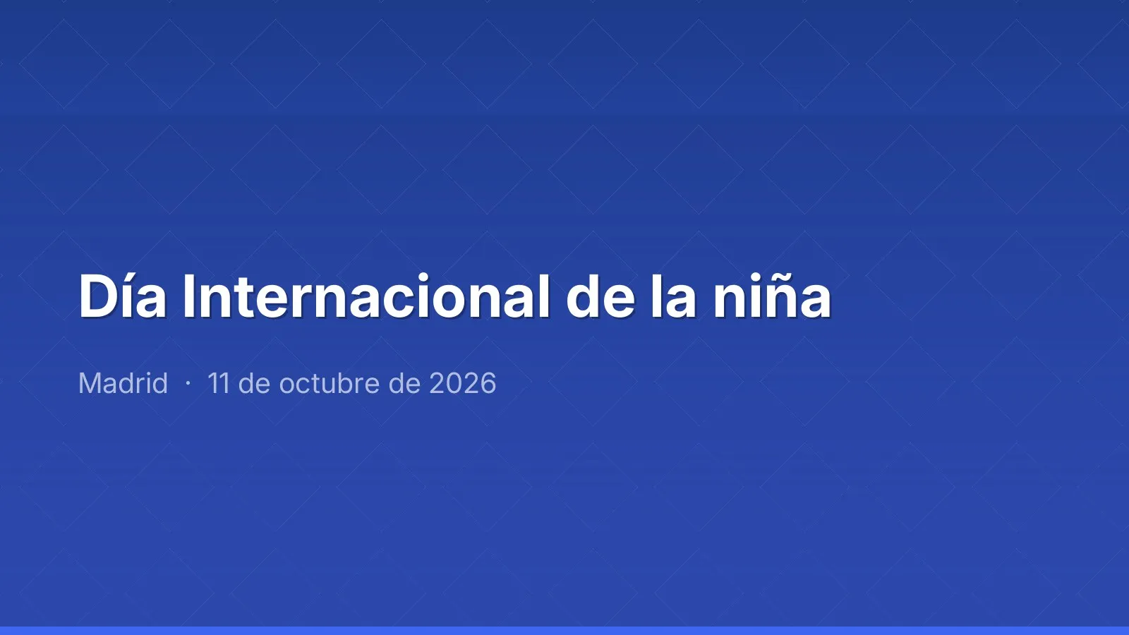 Día Internacional de la niña