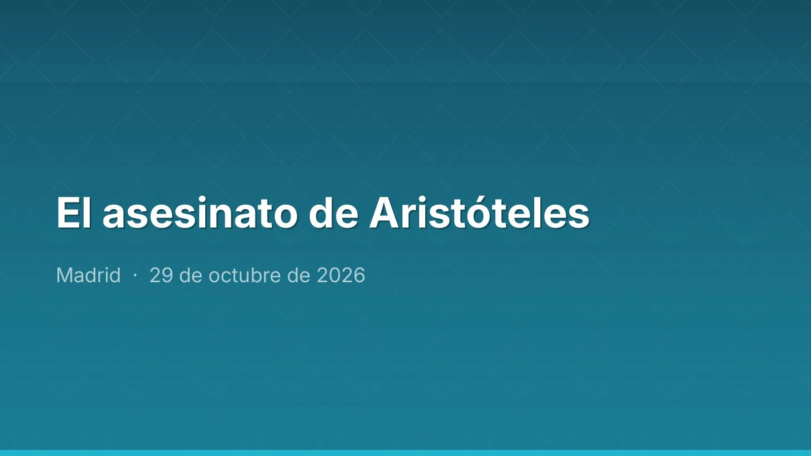 El asesinato de Aristóteles