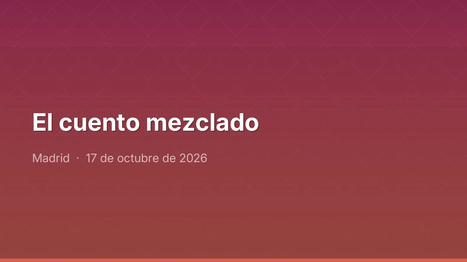 El cuento mezclado