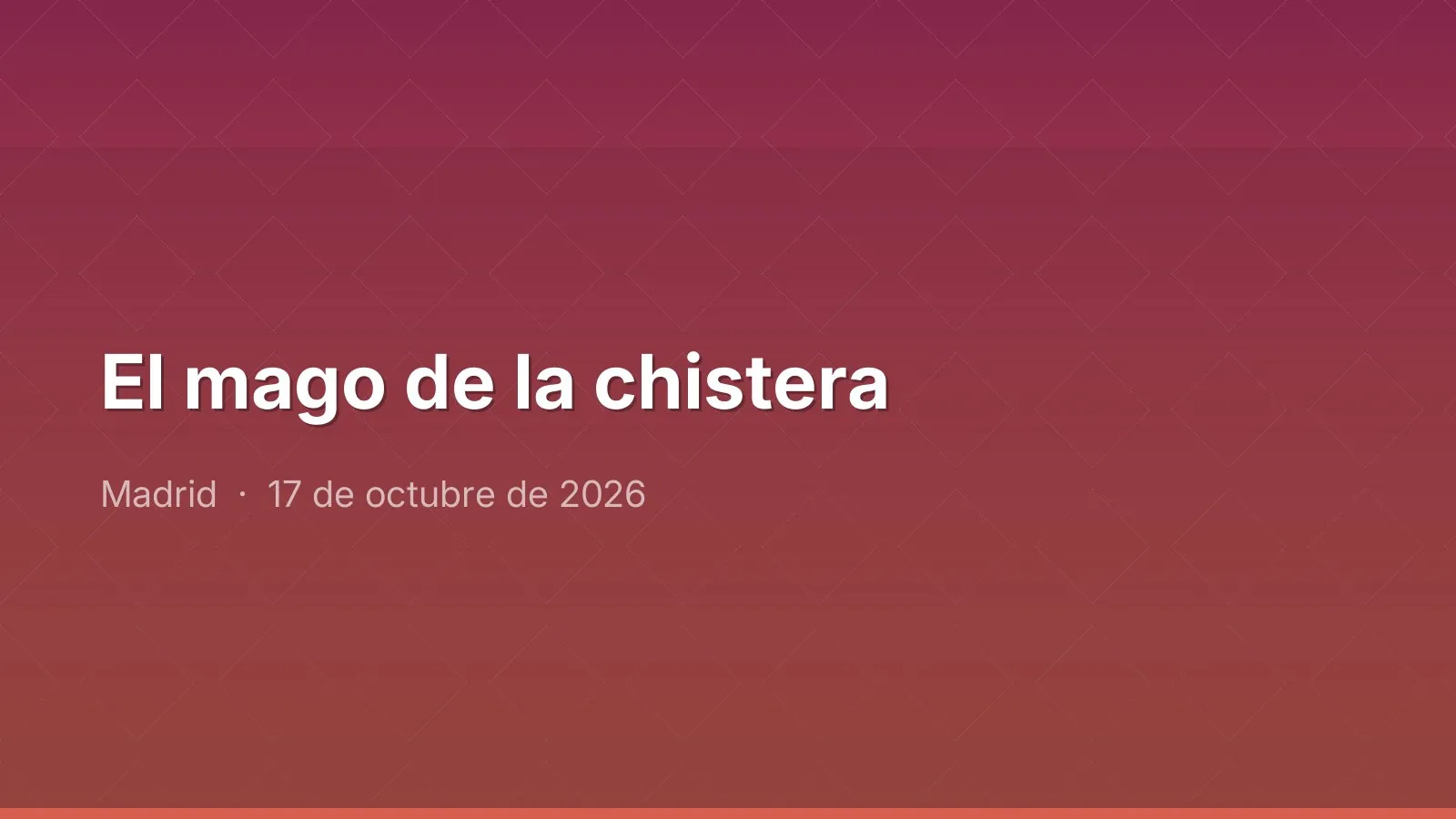 El mago de la chistera