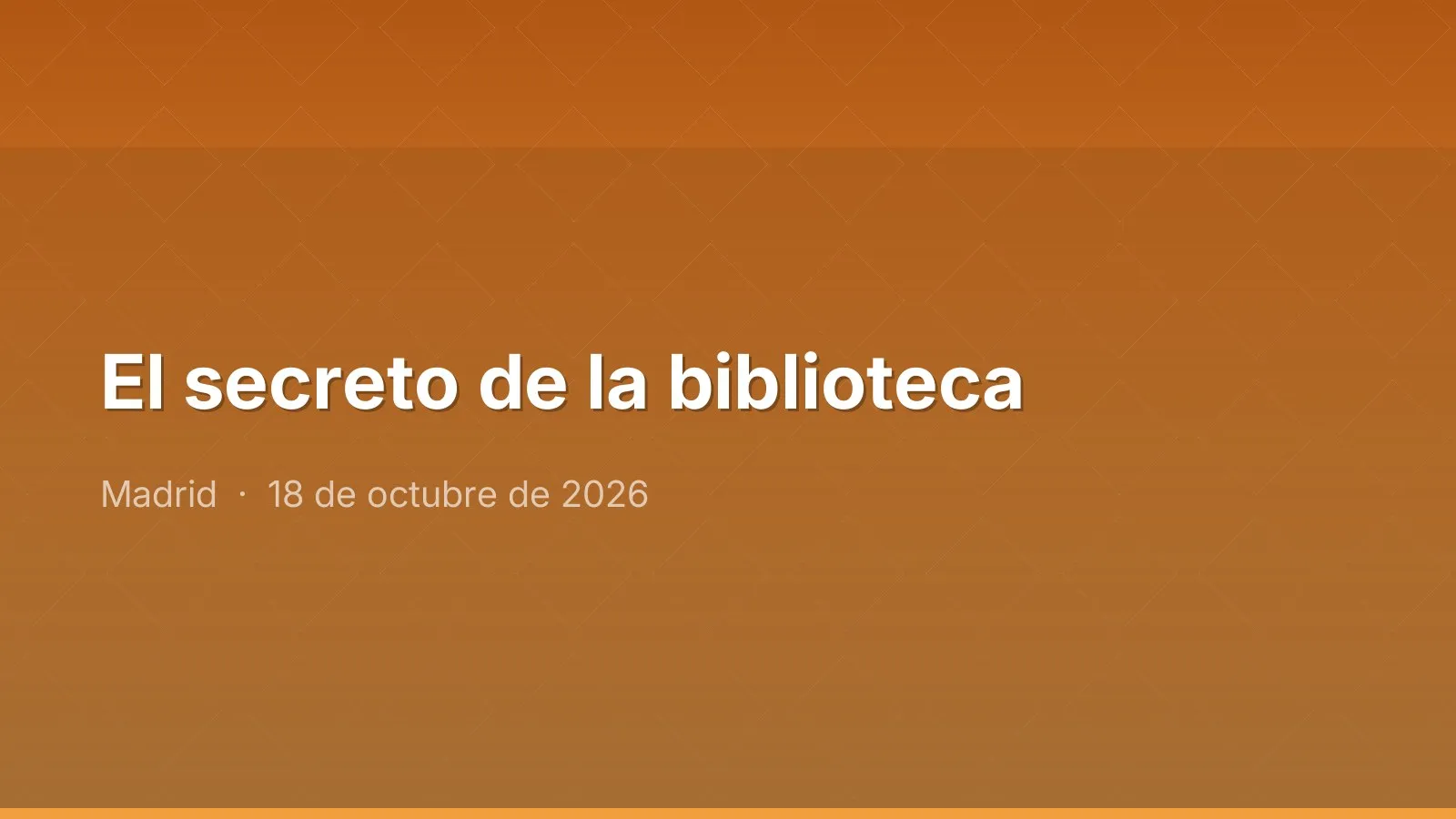 El secreto de la biblioteca