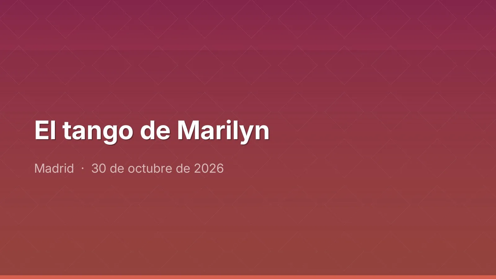 Marilyn's tango