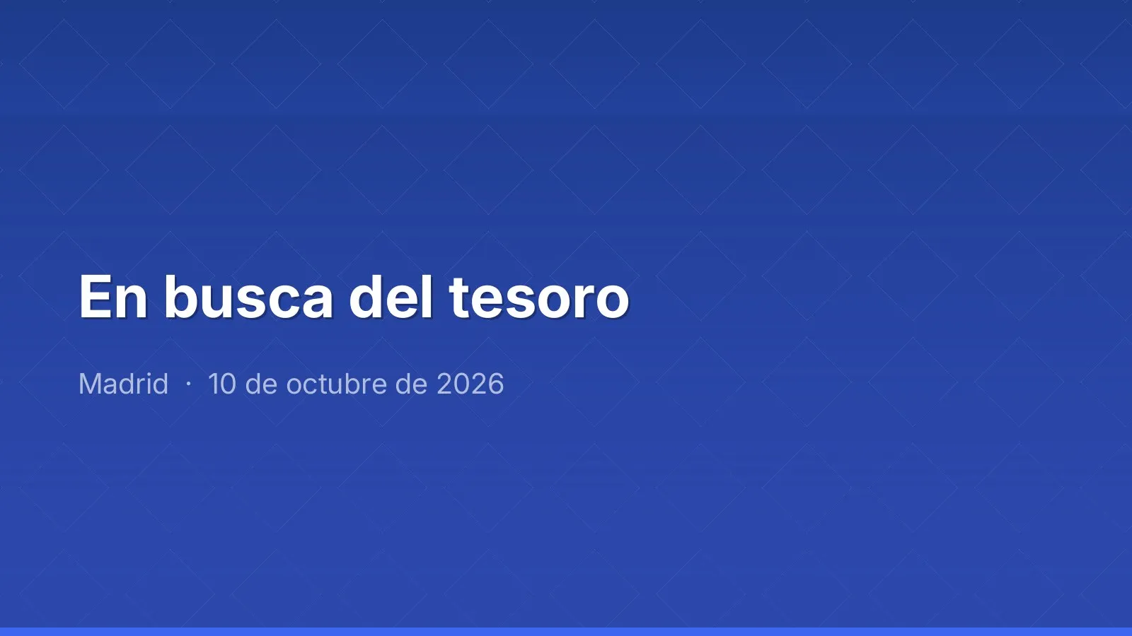 En busca del tesoro