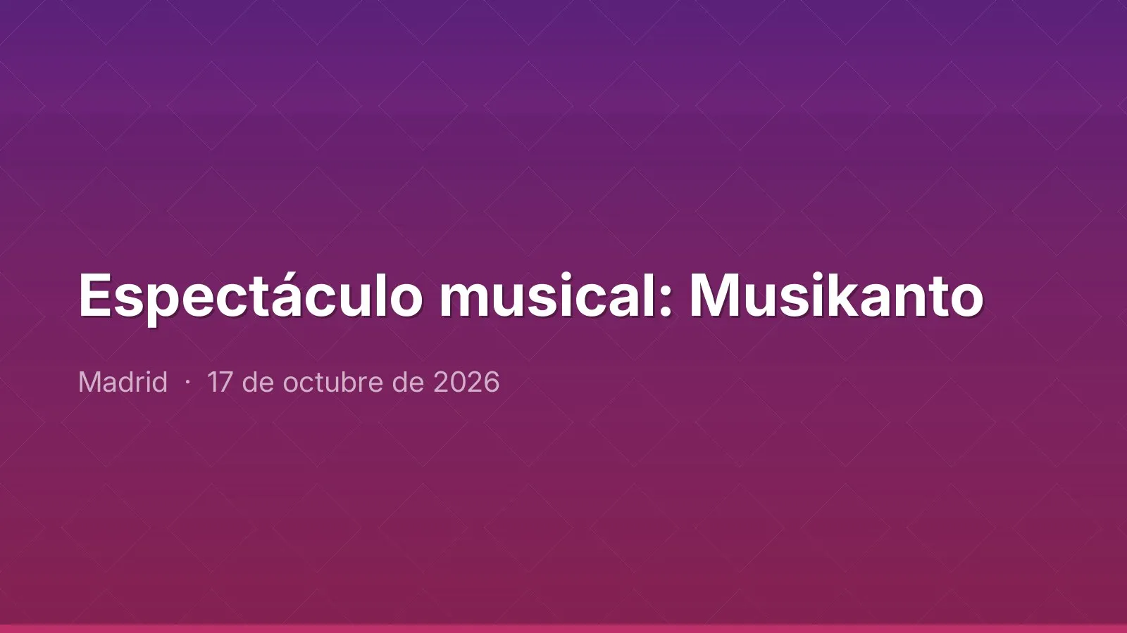 Espectáculo musical: Musikanto
