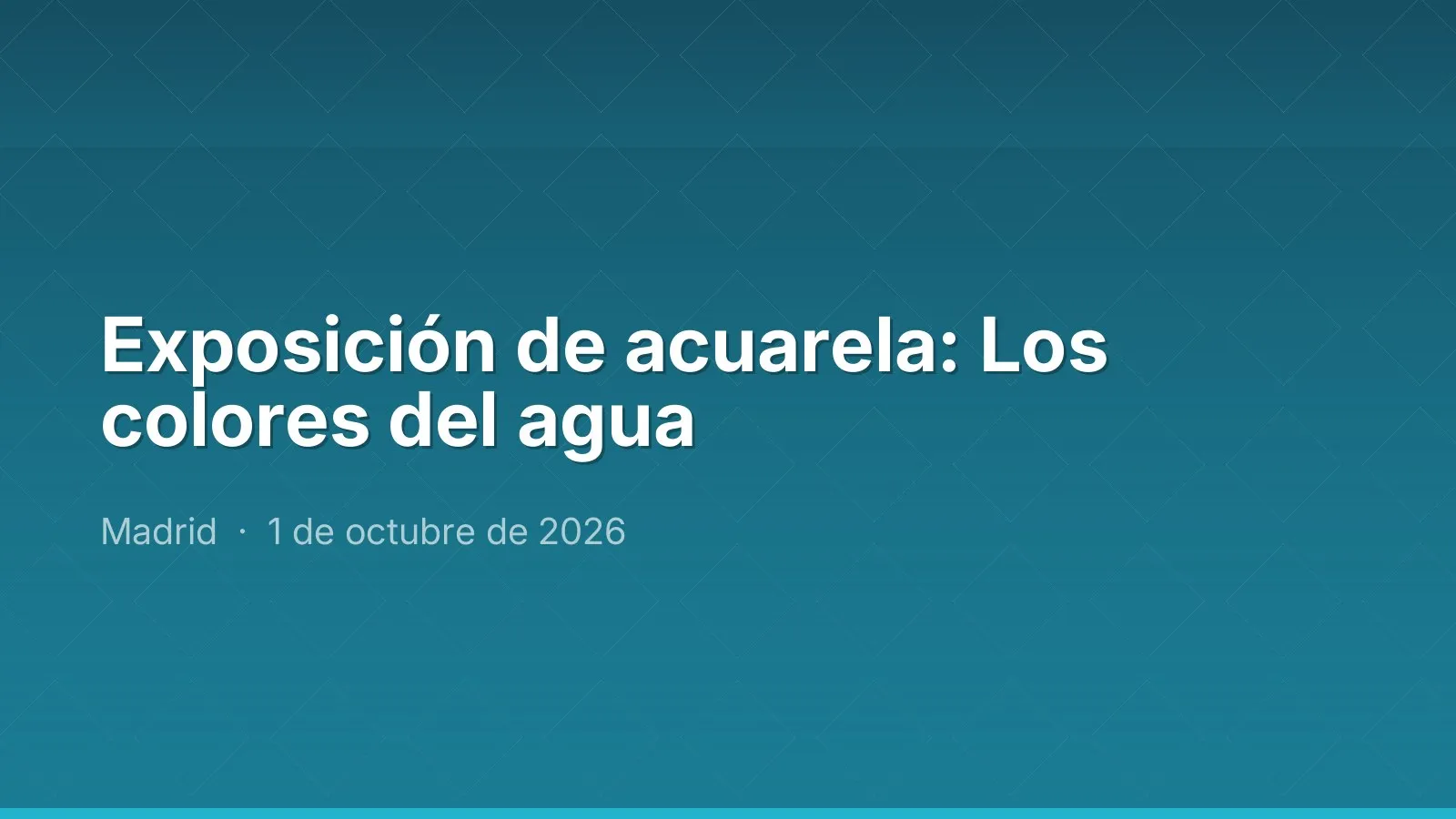 Exposición de acuarela: Los colores del agua