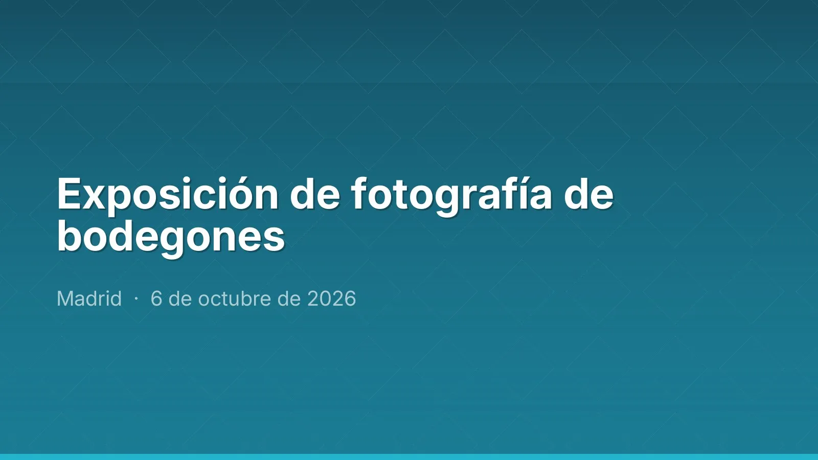 Exposición de fotografía de bodegones