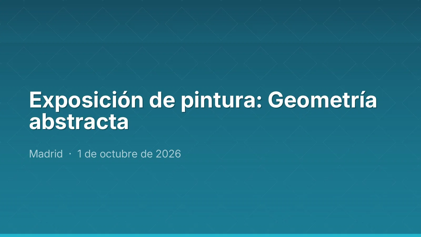 Exposición de pintura: Geometría abstracta
