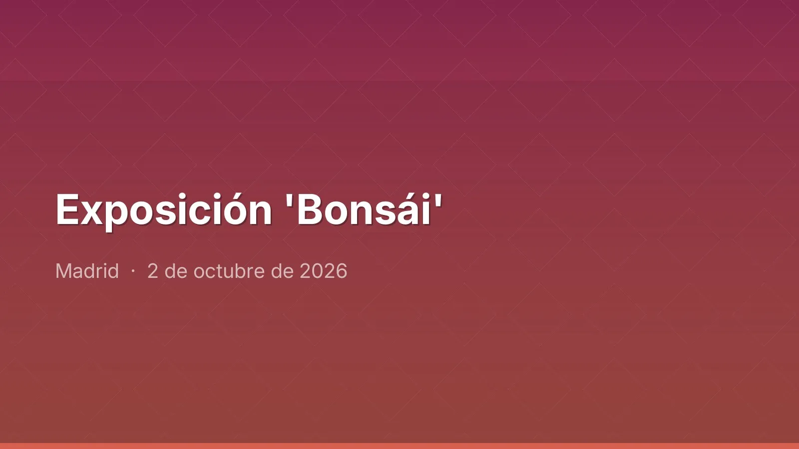 Exposición 'Bonsái'