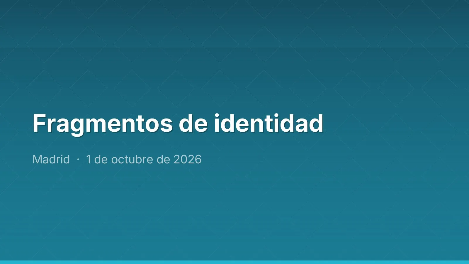 Fragmentos de identidad