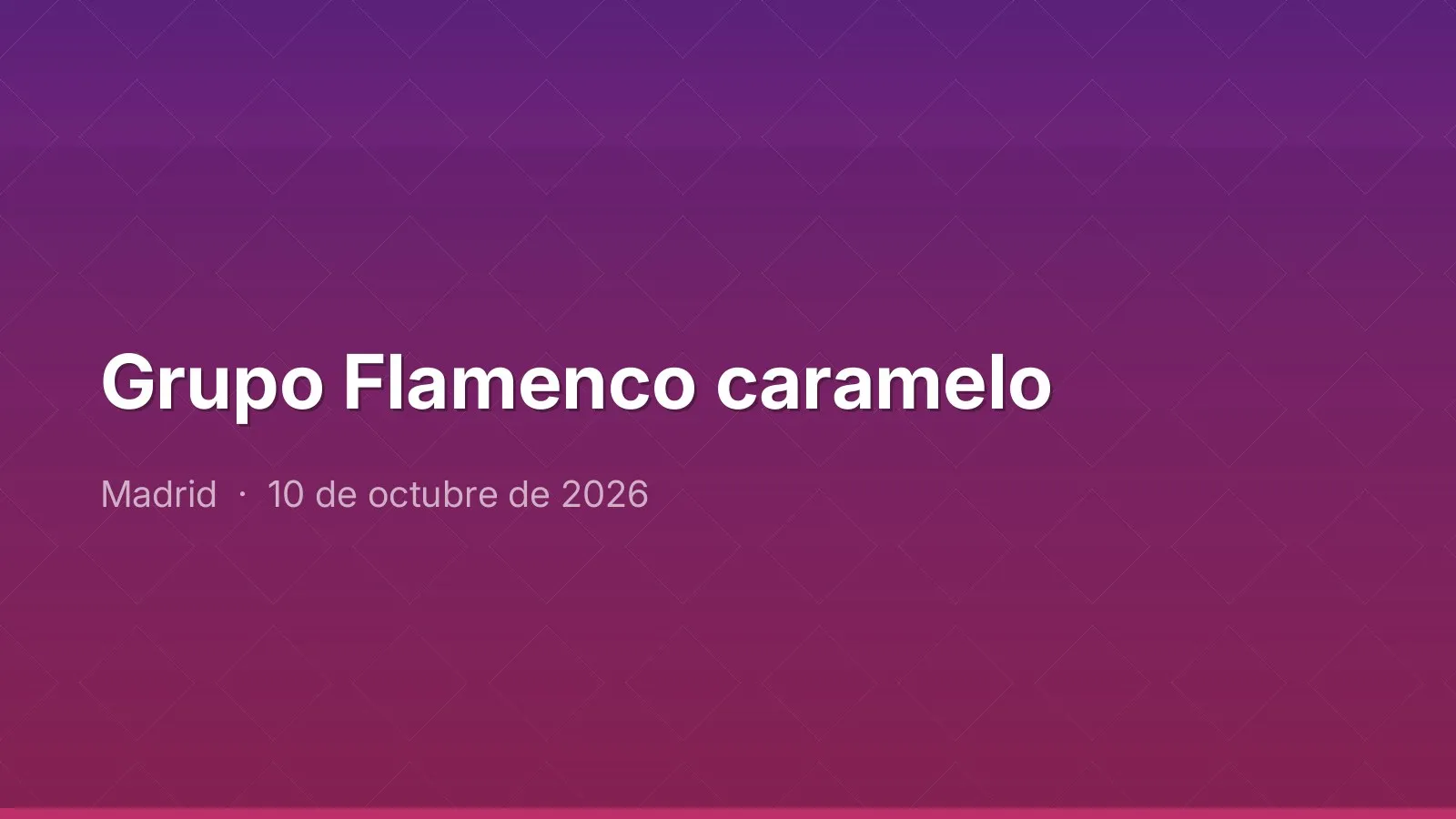 Grupo Flamenco caramelo