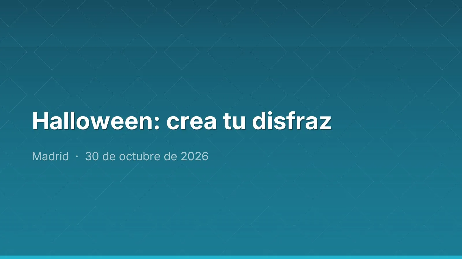 Halloween: crea tu disfraz