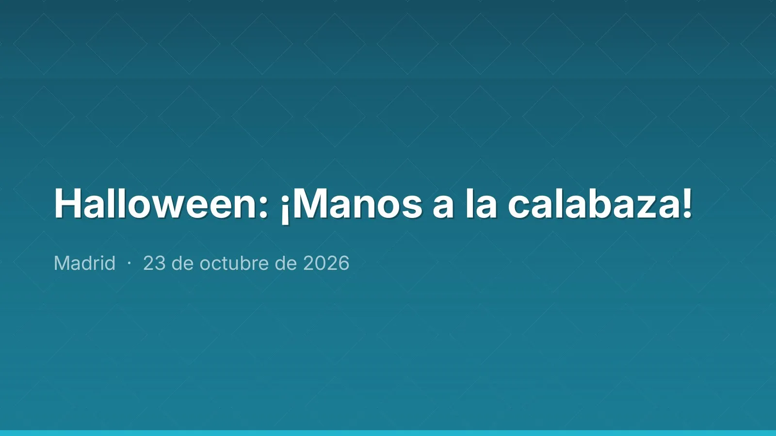 Halloween: ¡Manos a la calabaza!