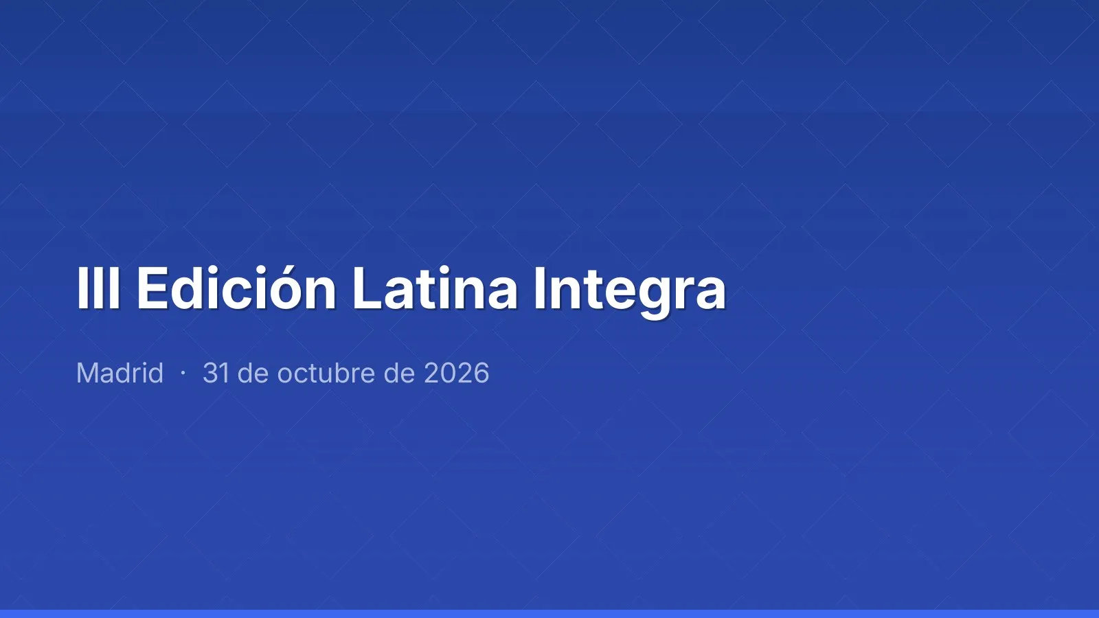 III Edición Latina Integra