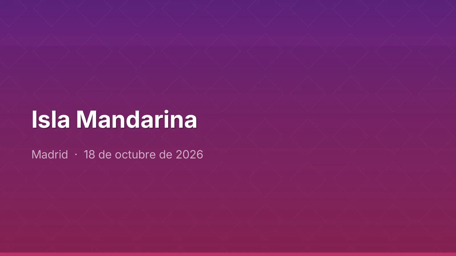 Isla Mandarina