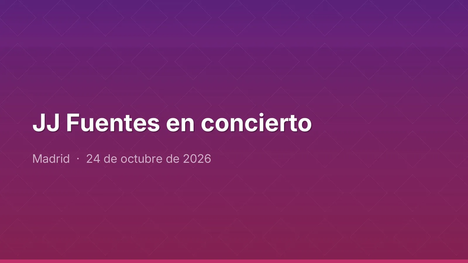 JJ Fuentes en concierto