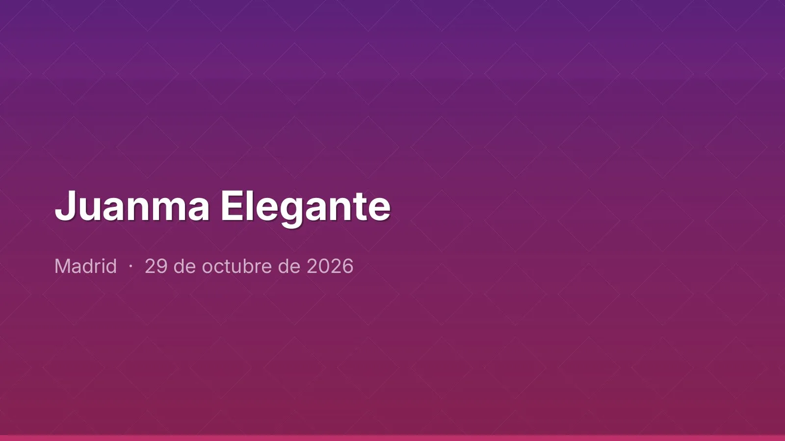 Juanma Elegante