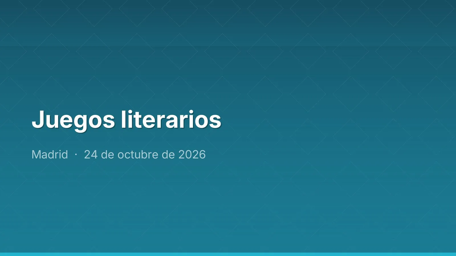 Juegos literarios