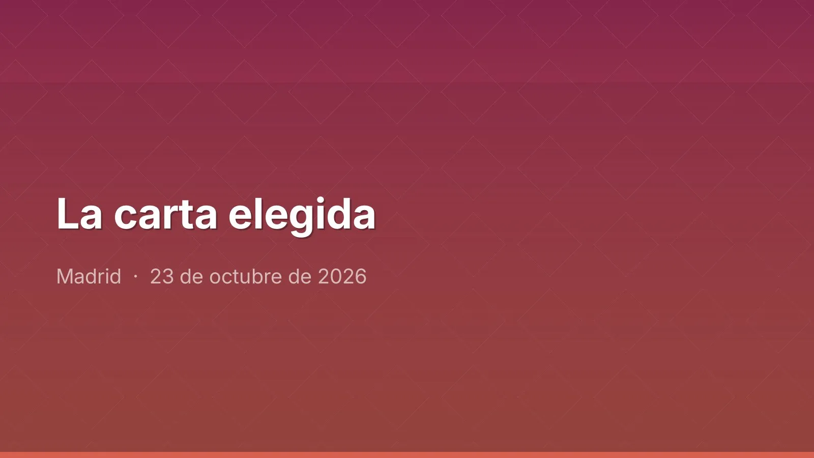 La carta elegida
