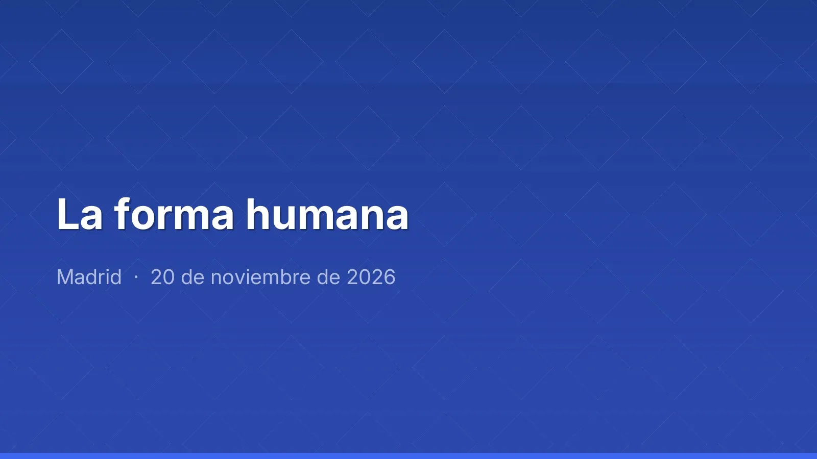 La forma humana