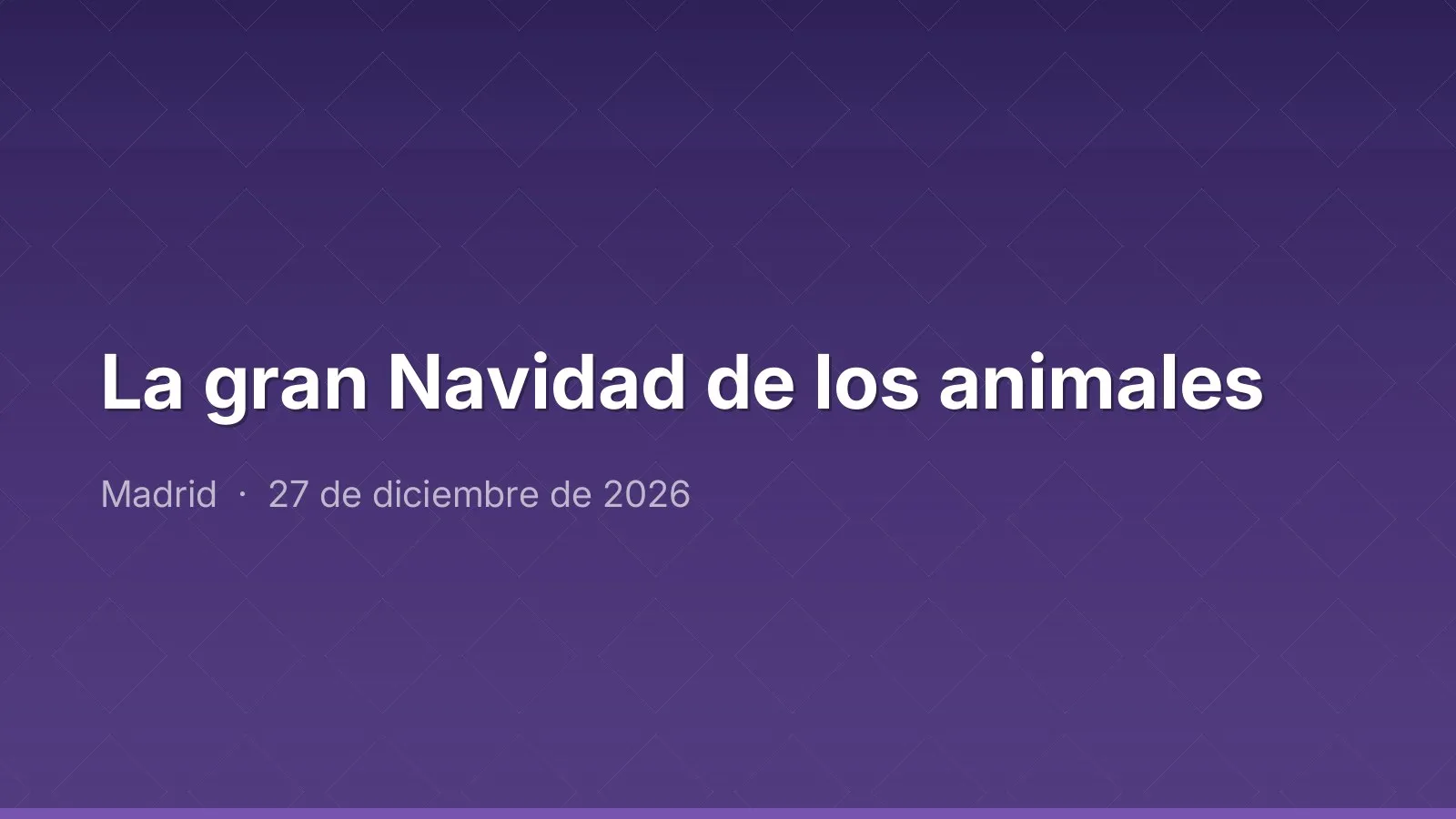 La gran Navidad de los animales