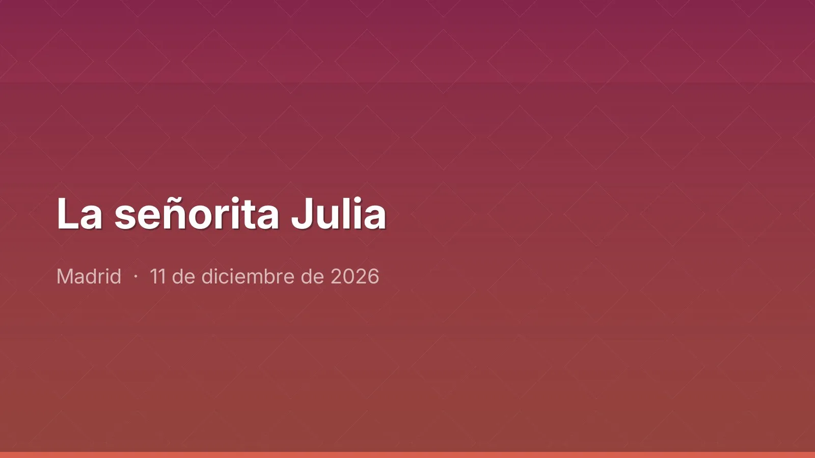 La señorita Julia