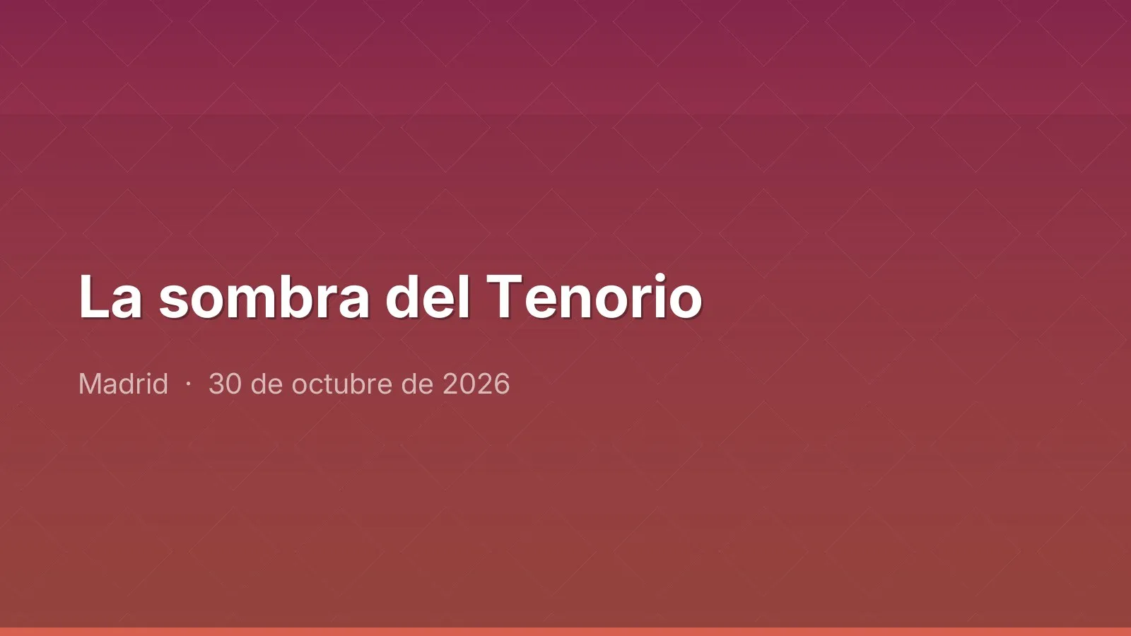La sombra del Tenorio