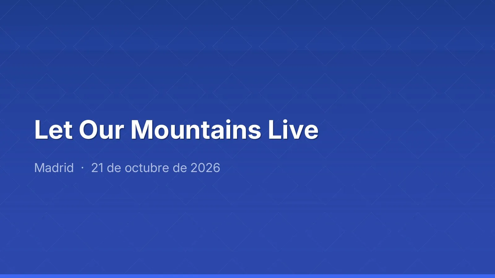 Let Our Mountains Live