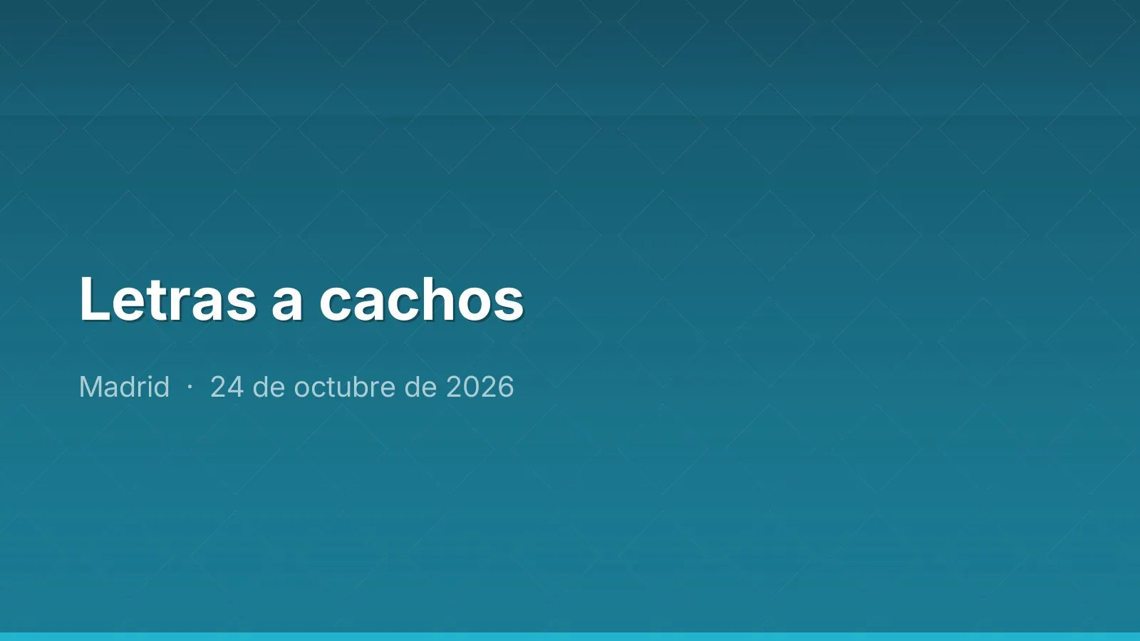 Letras a cachos