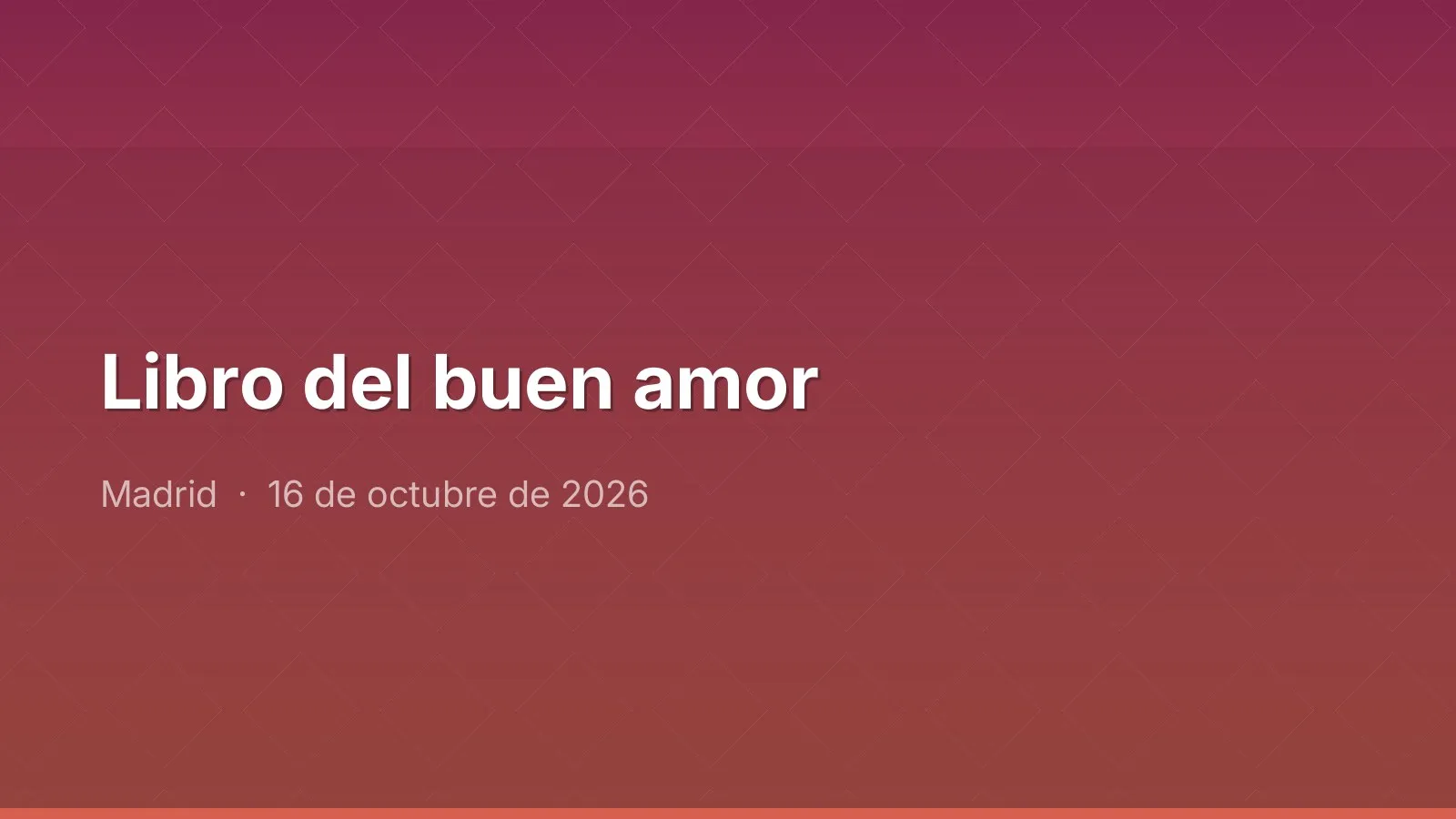 Libro del buen amor