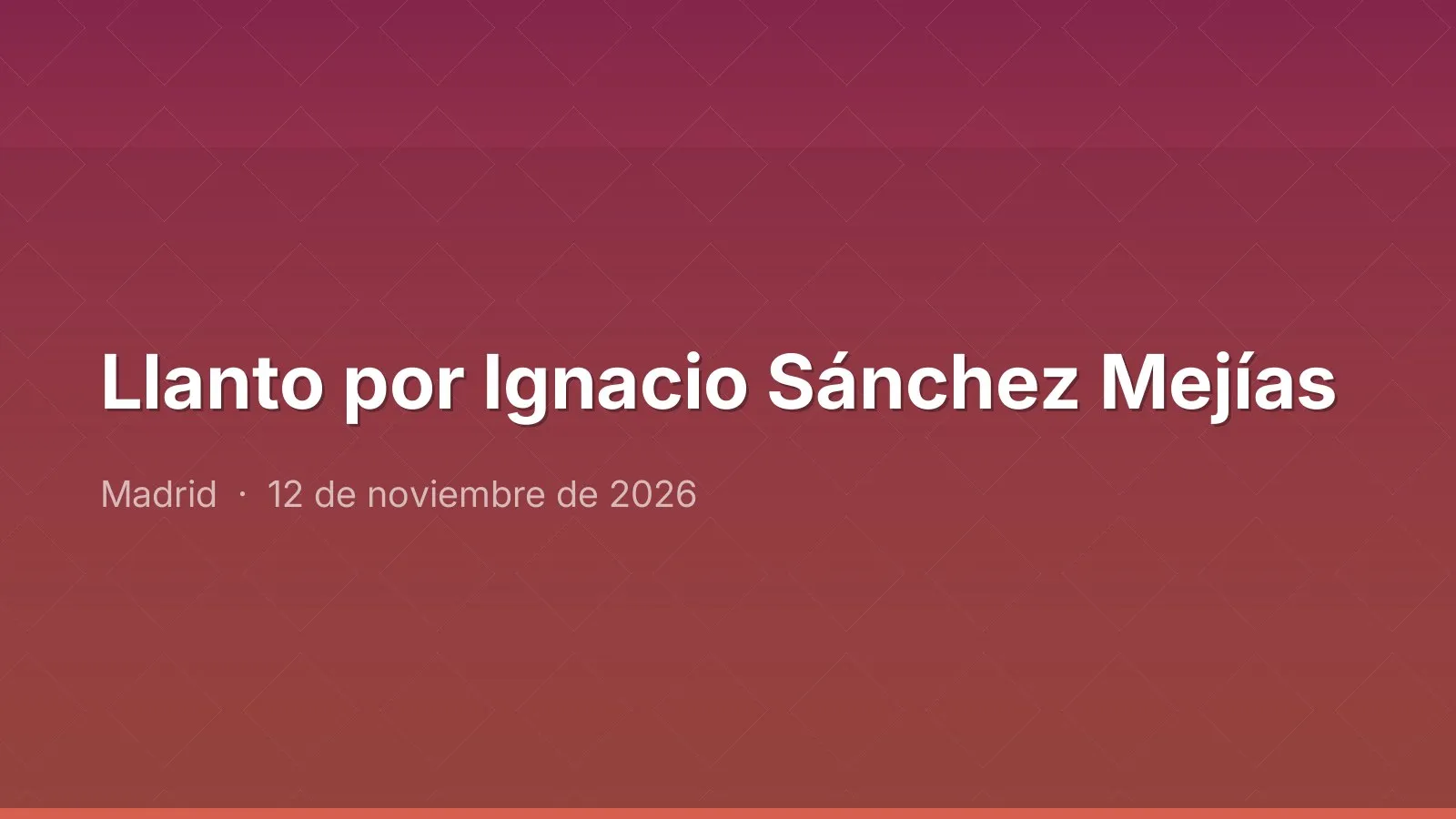 Llanto por Ignacio Sánchez Mejías