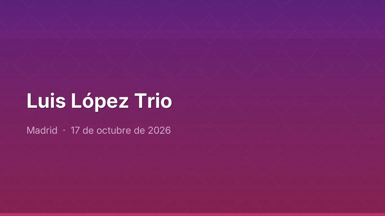 Luis López Trio