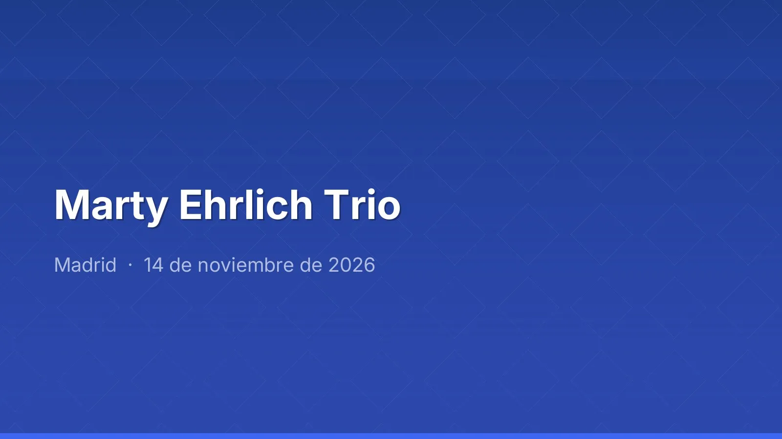 Marty Ehrlich Trio