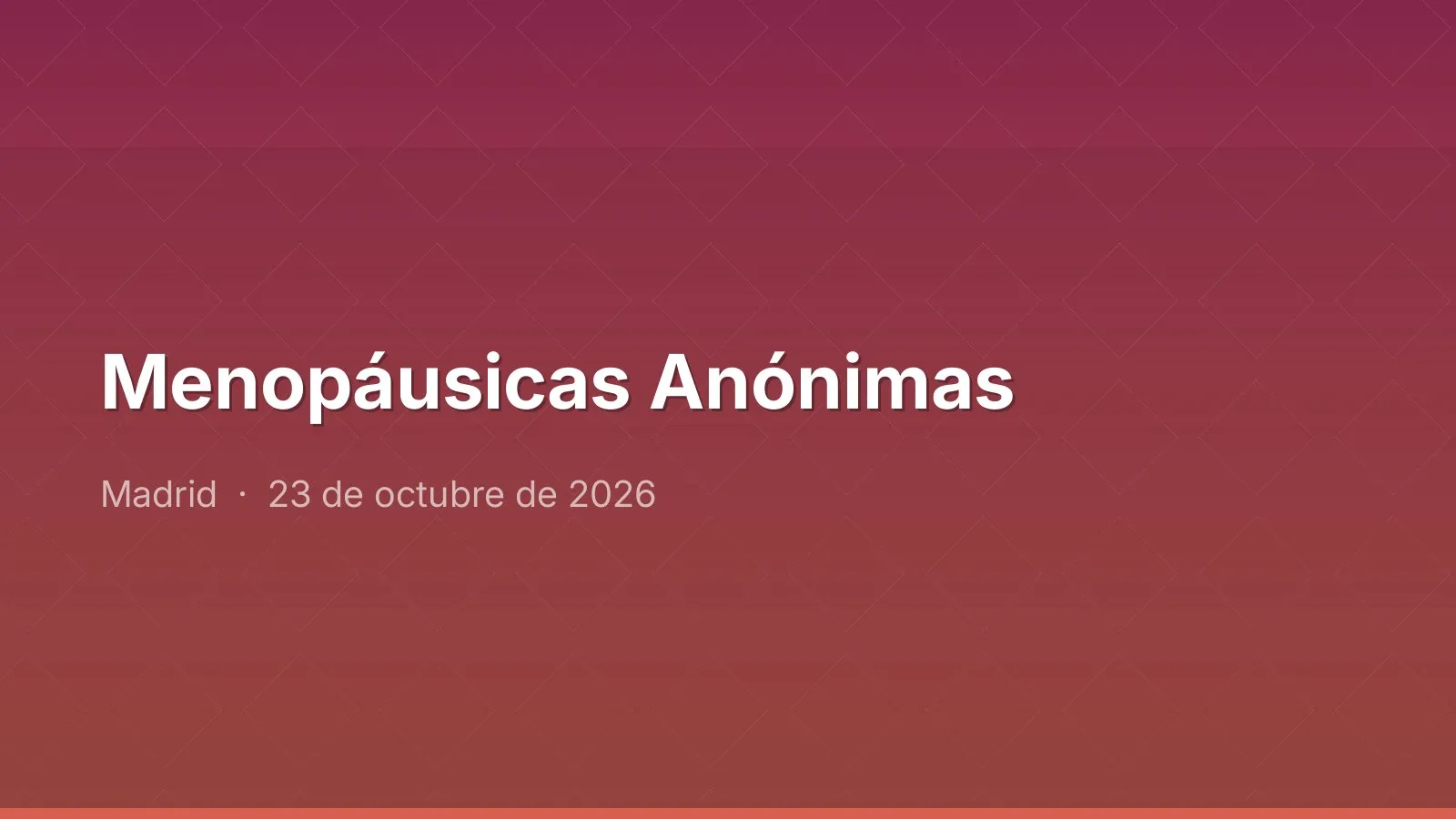Menopáusicas Anónimas