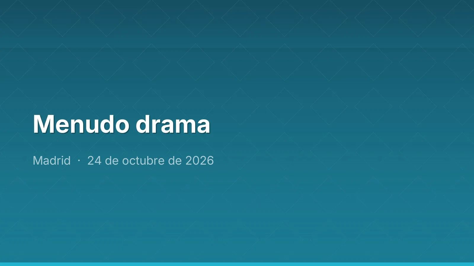 Menudo drama