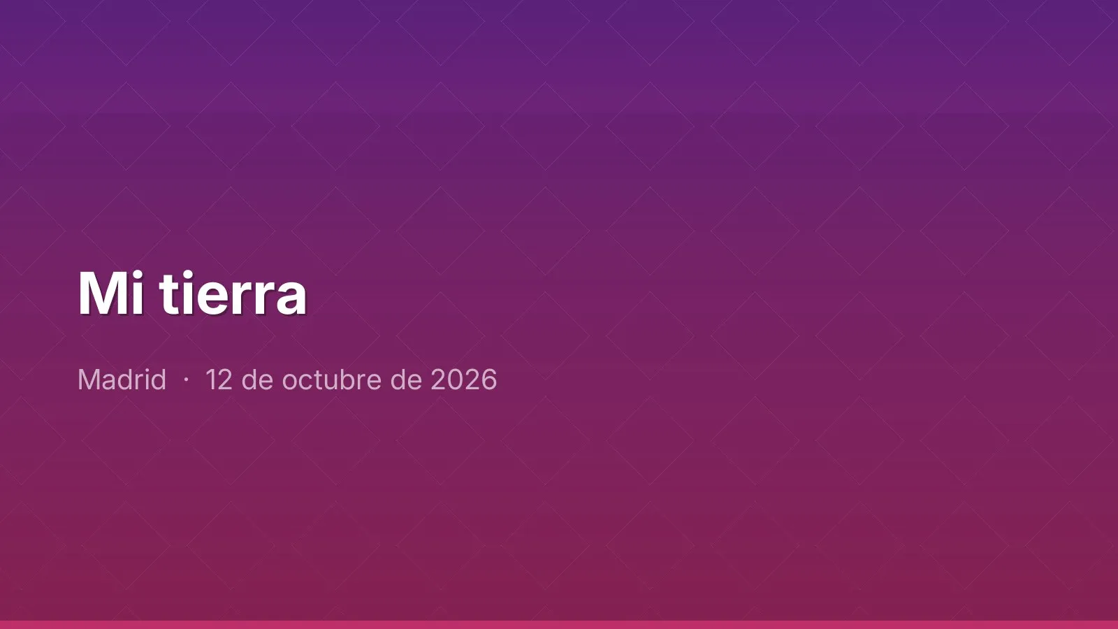 Mi tierra