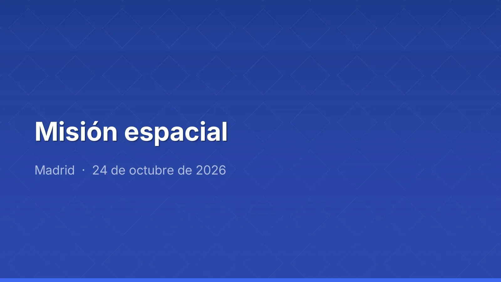 Misión espacial