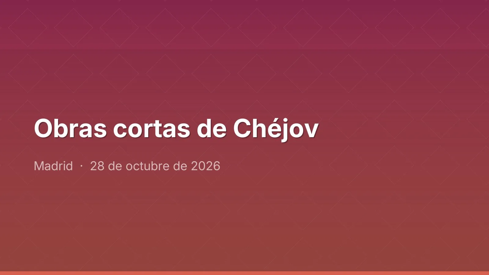 Obras cortas de Chéjov