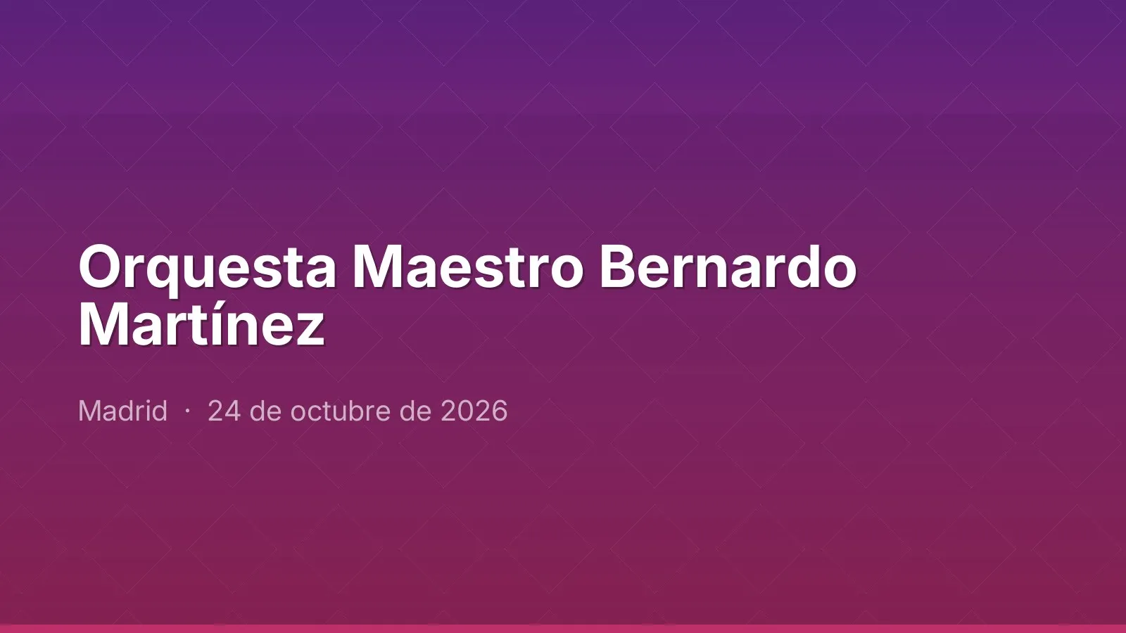 Orquesta Maestro Bernardo Martínez