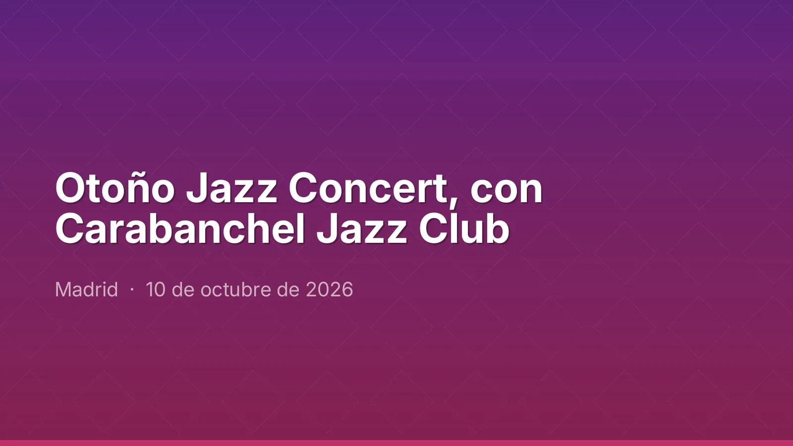 Otoño Jazz Concert, con Carabanchel Jazz Club