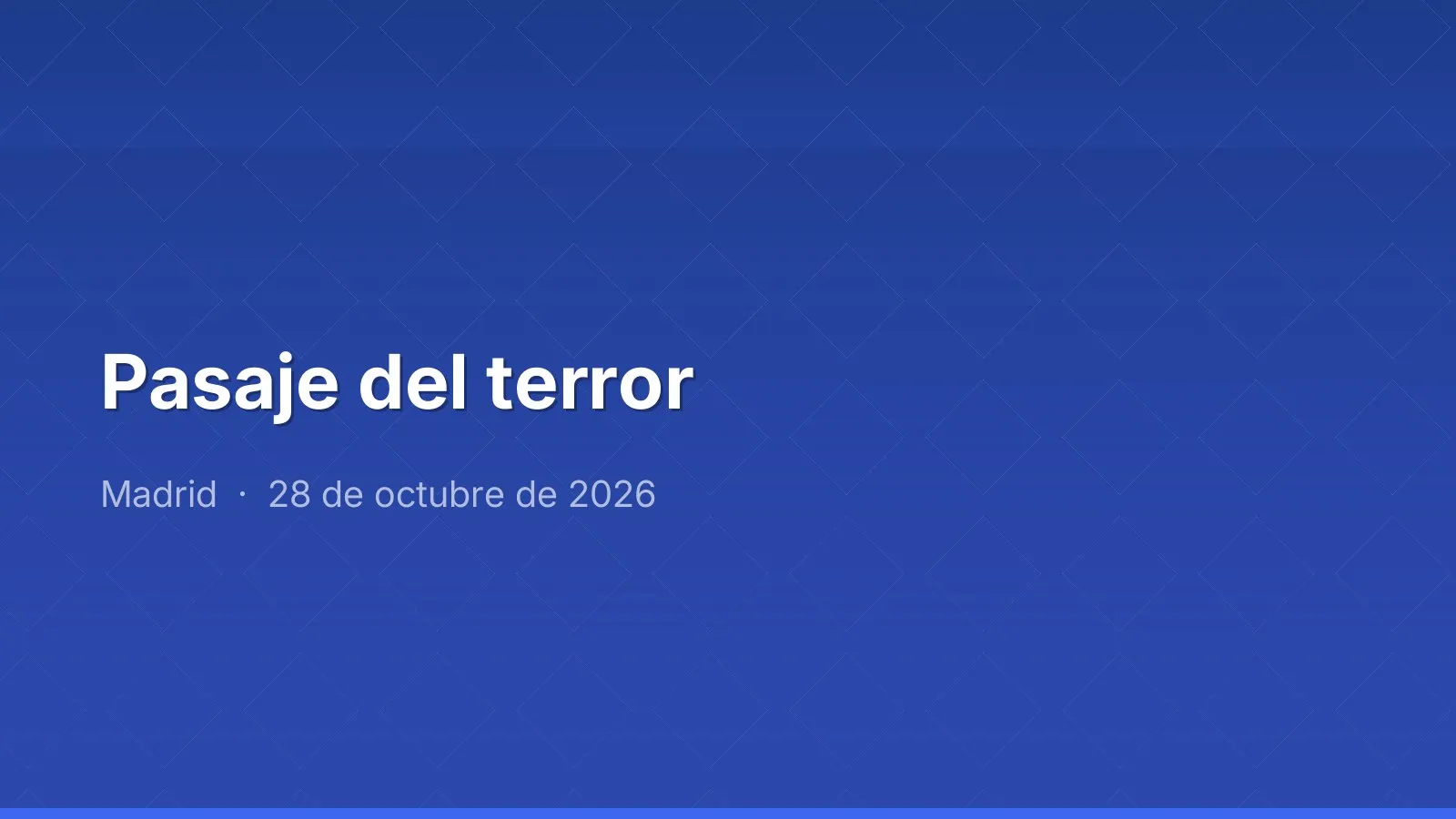 Pasaje del terror