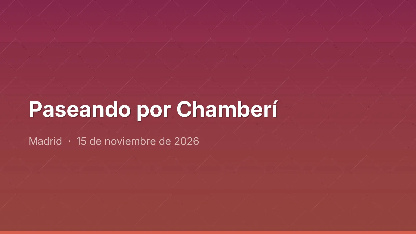 Paseando por Chamberí